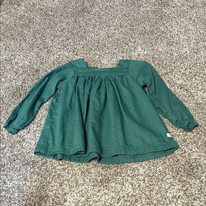 Ruffle Butts Deep Green Long Sleeve Top